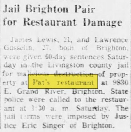 Pats Restaurant - Dec 1958 Damage Incident (newer photo)